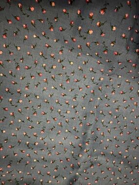 Dark Blue Fabric with Rose buds